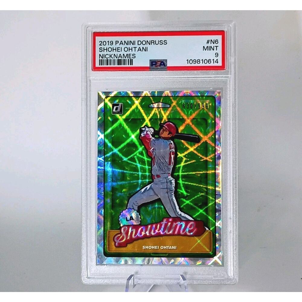 Shohei Ohtani #N6 Panini Donruss -Nicknames Diamond 2019 SP 630/999 PSA 9